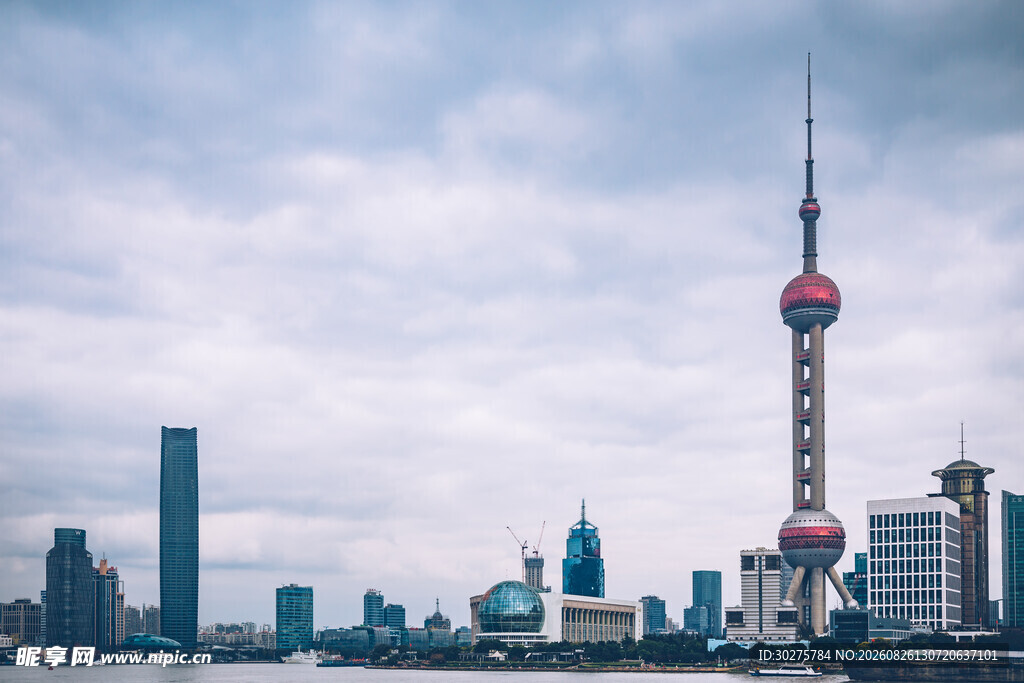 上海外滩东方明珠城市景观