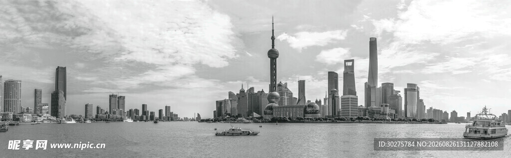 上海外滩城市天际线景观