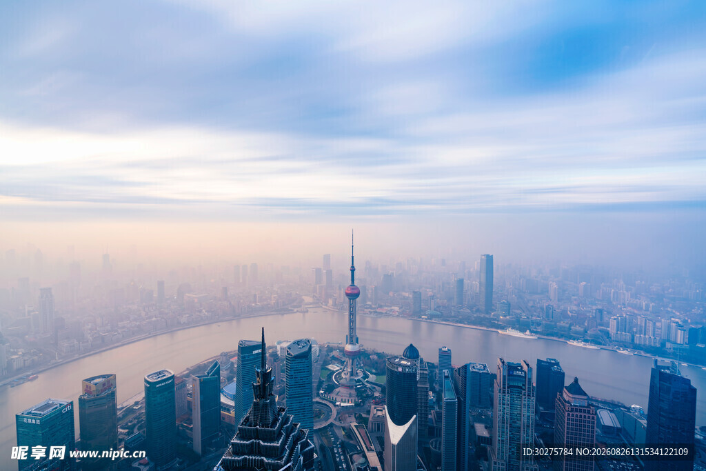 上海城市天际线壮丽景观