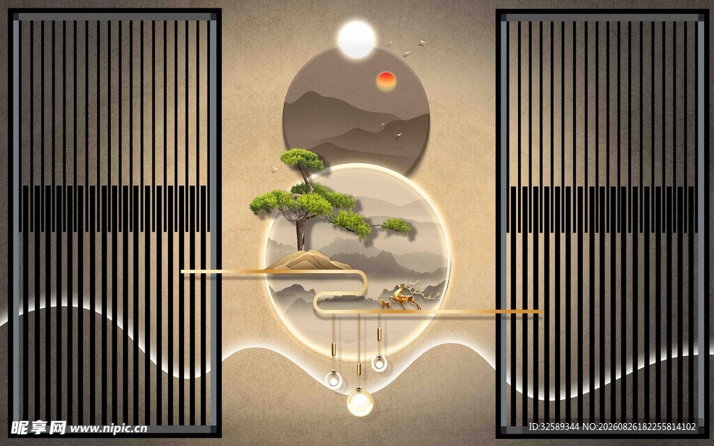 中式禅意茶室装饰景观