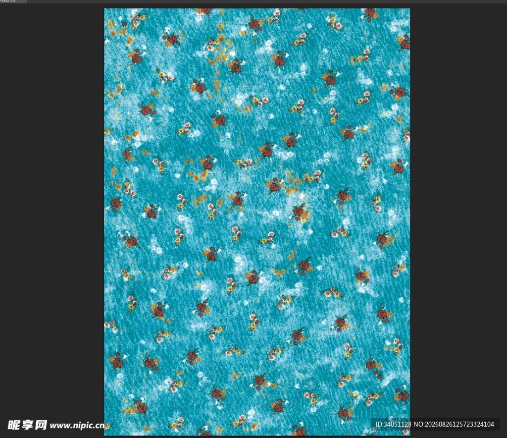 蓝色碎花手机壳图案设计
