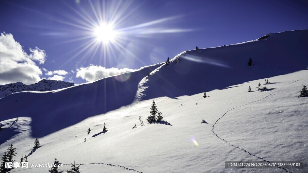 雪山滑雪场景