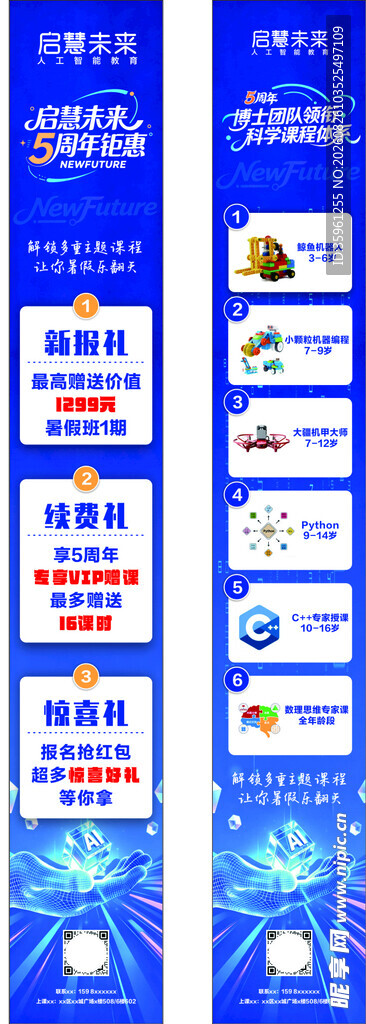 蓝色科技风信息图表展示