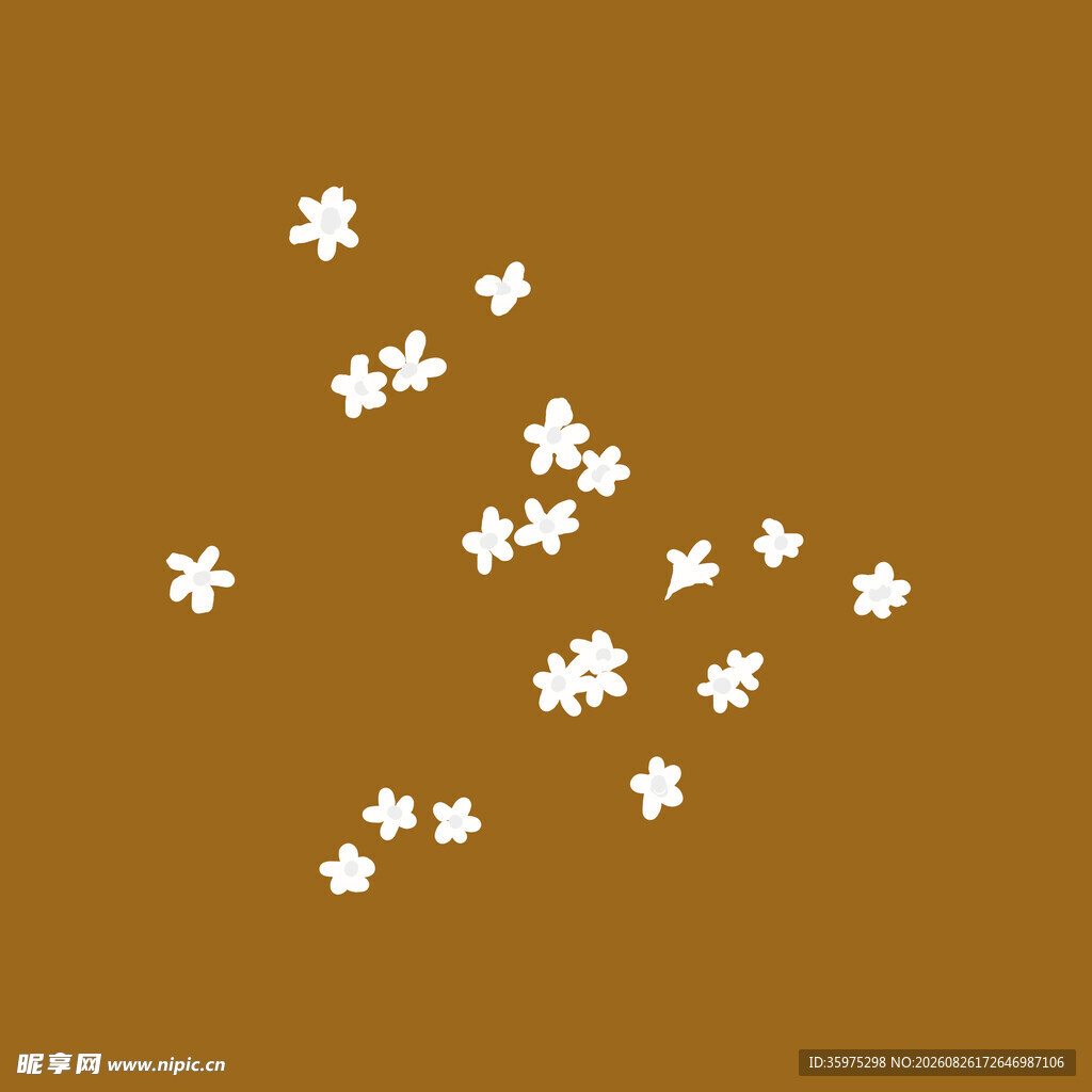 白色小花图案