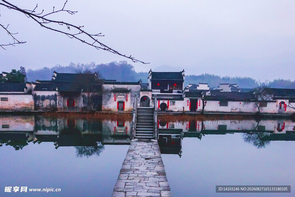 水墨江南水乡静谧景致