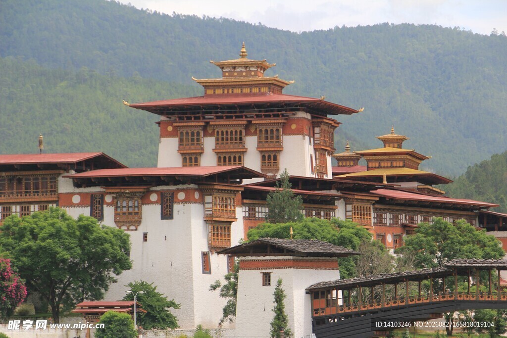 不丹传统建筑景观