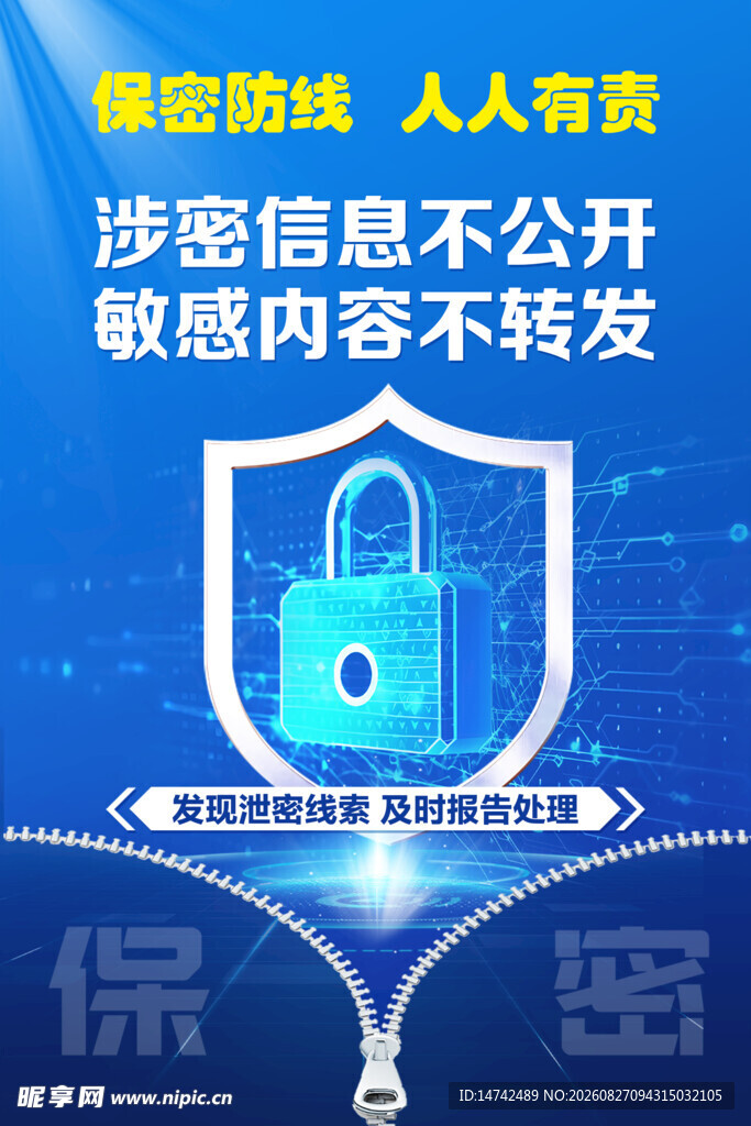 保密海报