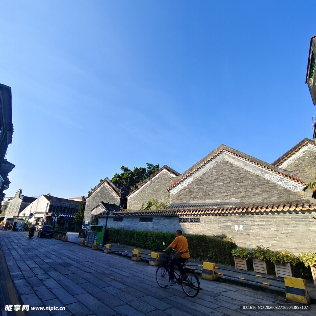 番禺沙湾古镇古街骑行景