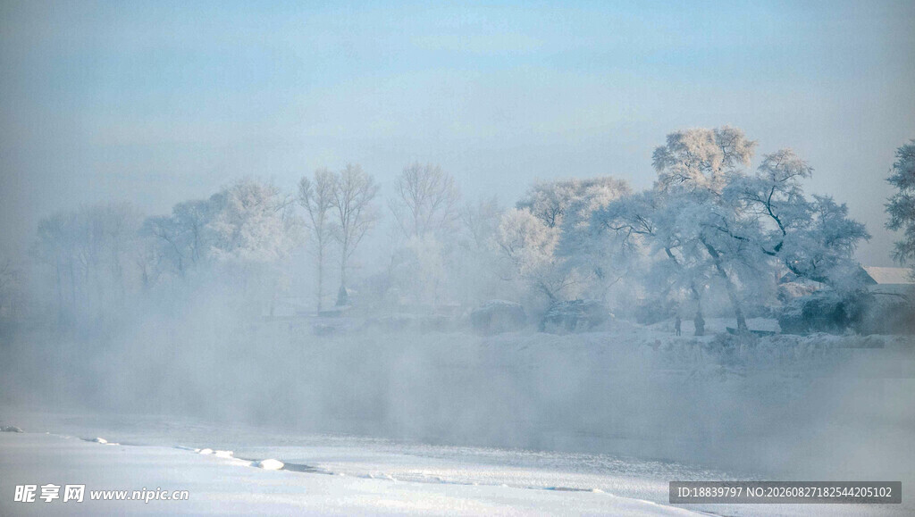 冬日雾凇雪景