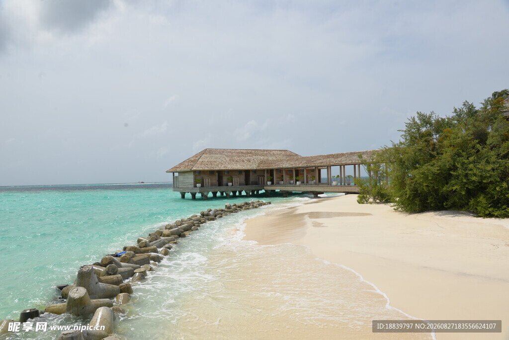 马尔代夫海滨度假美景