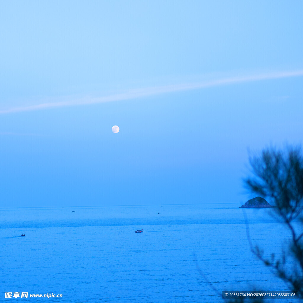 海边月夜美景