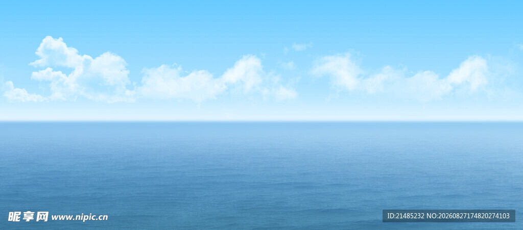 广阔海洋与蓝天美景