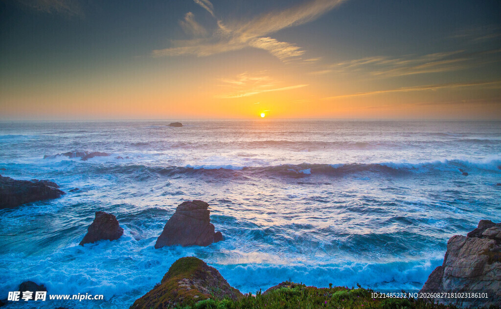 海边日落美景
