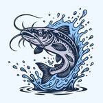手绘鲶鱼插画