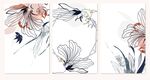花卉三联挂画