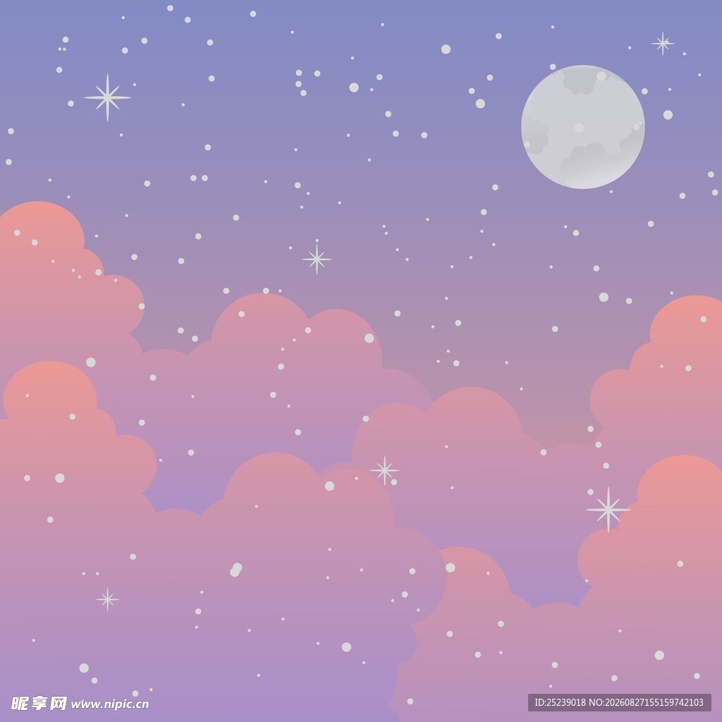 梦幻夜空背景