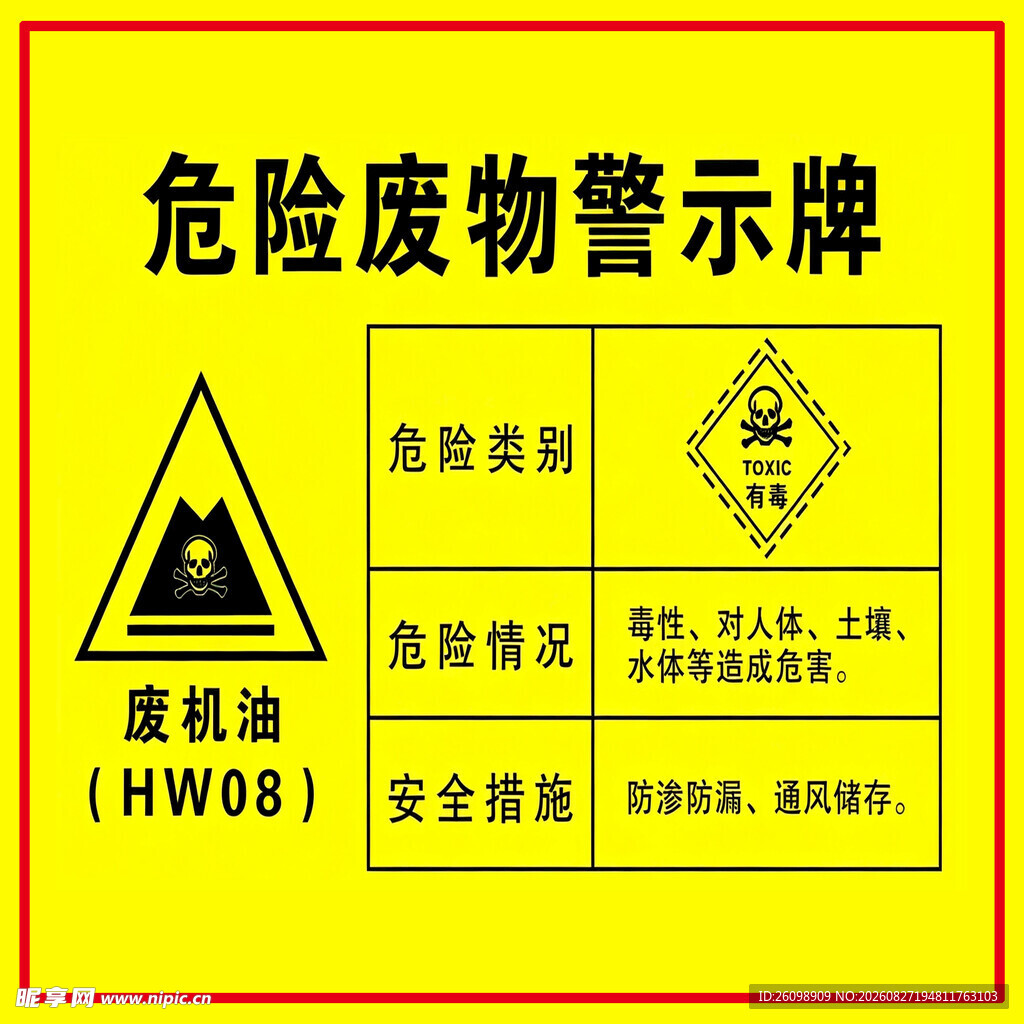 危险废物警示牌