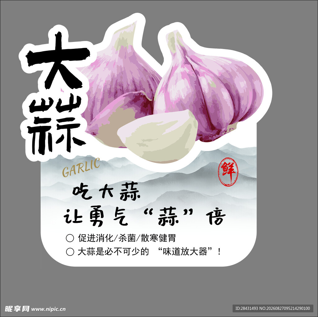 大蒜产品宣传图