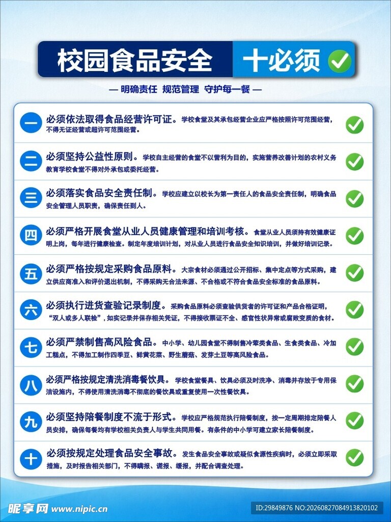 校园食品安全十条须知