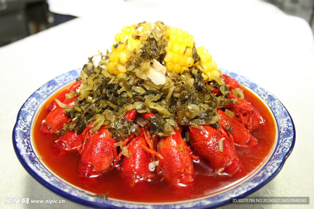 美味蒜蓉小龙虾一盘