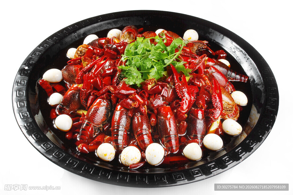 美味麻辣小龙虾摆盘精美