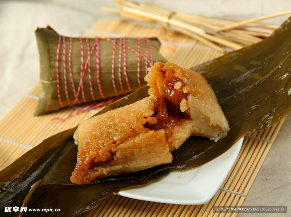 美味传统粽子特写