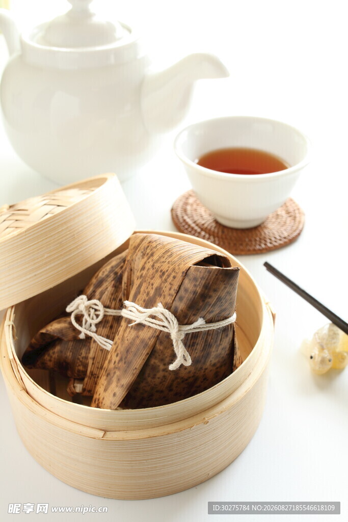 竹制蒸笼中的美味点心