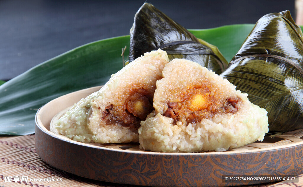 美味传统粽子馅料丰富
