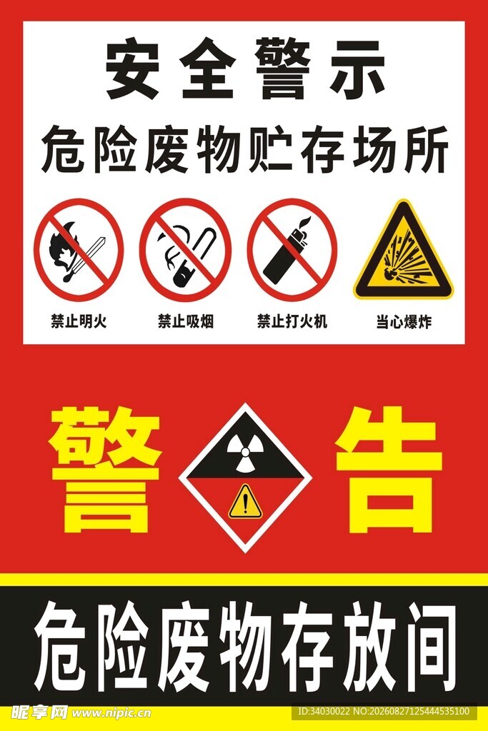 危险废物存放间安全警示