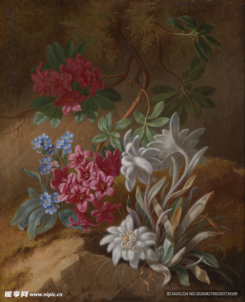 古典花卉静物油画