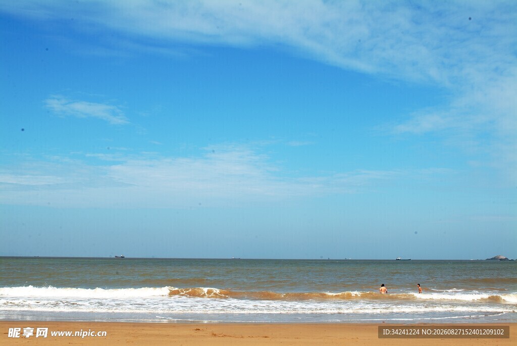 海边美景蓝天碧海沙滩