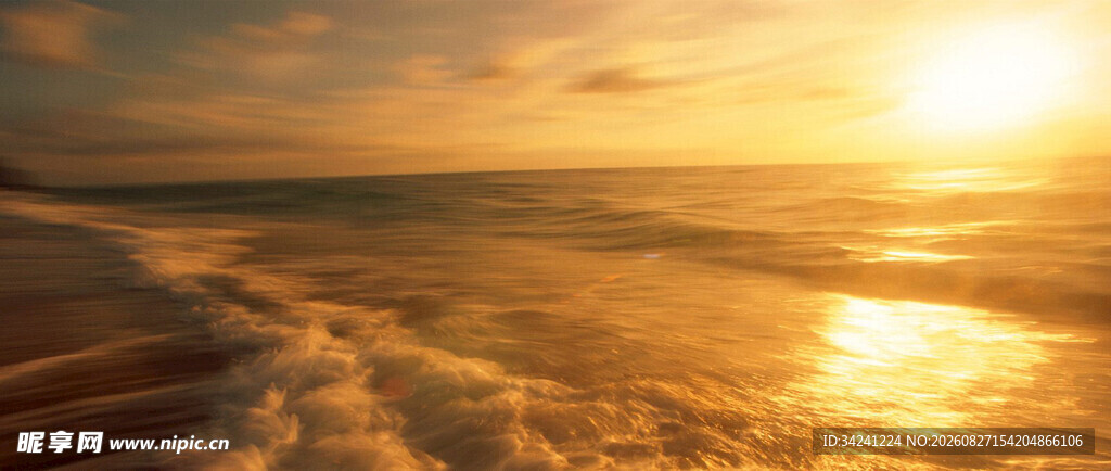 海上夕阳美景