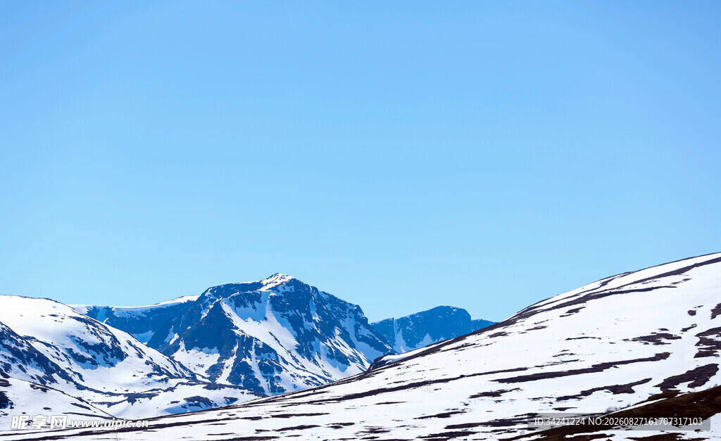 雪山美景纯净自然风光