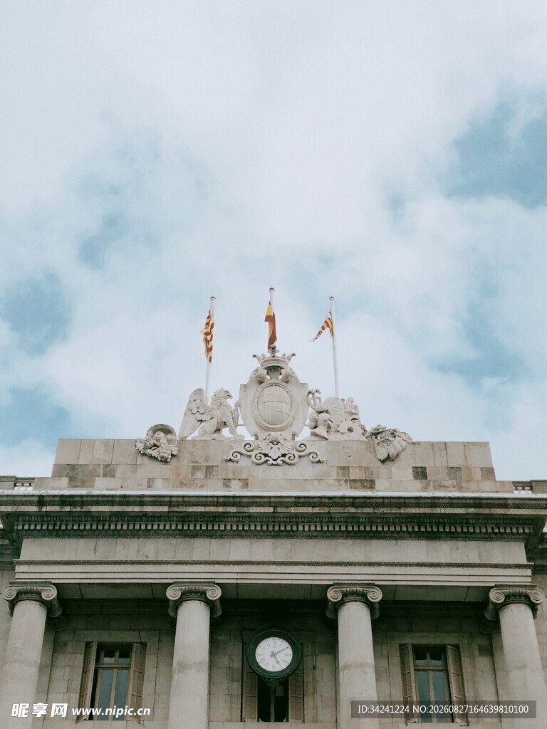 古典建筑顶部景观