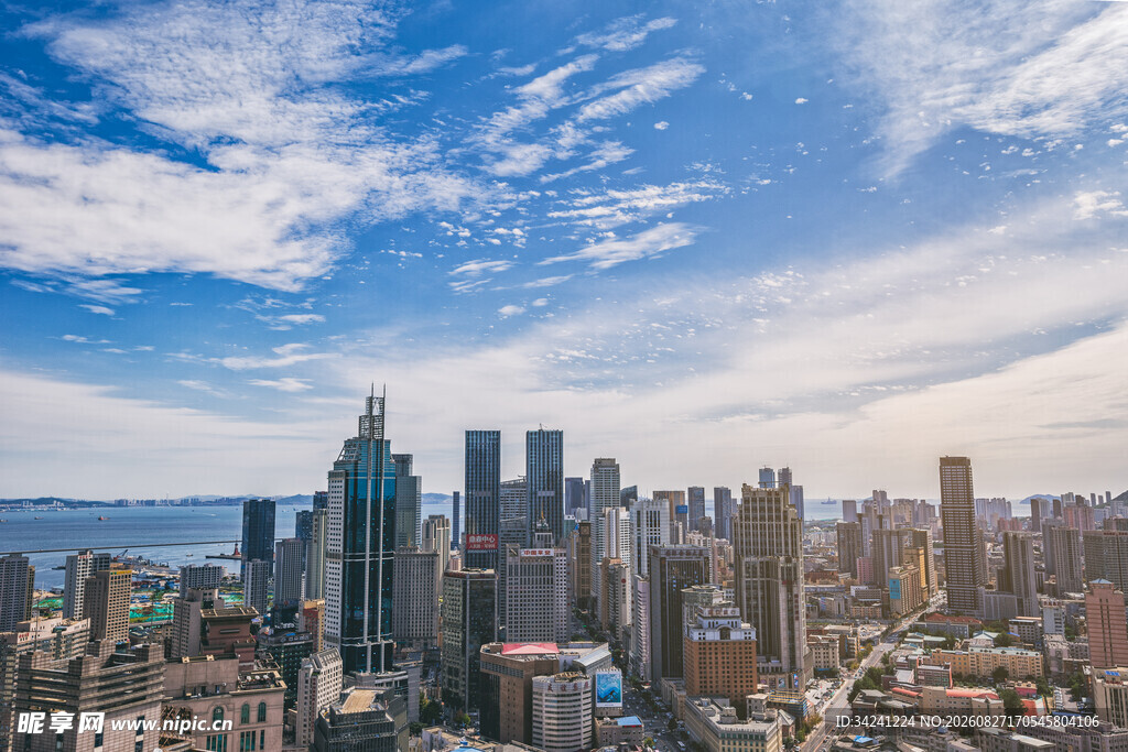 繁华都市天际线景观