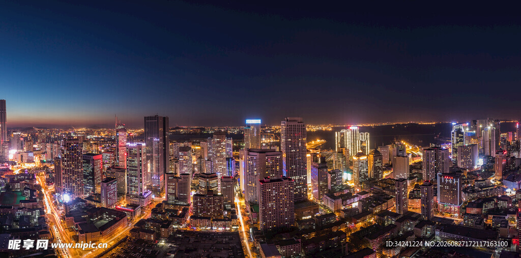 璀璨都市夜景俯瞰图