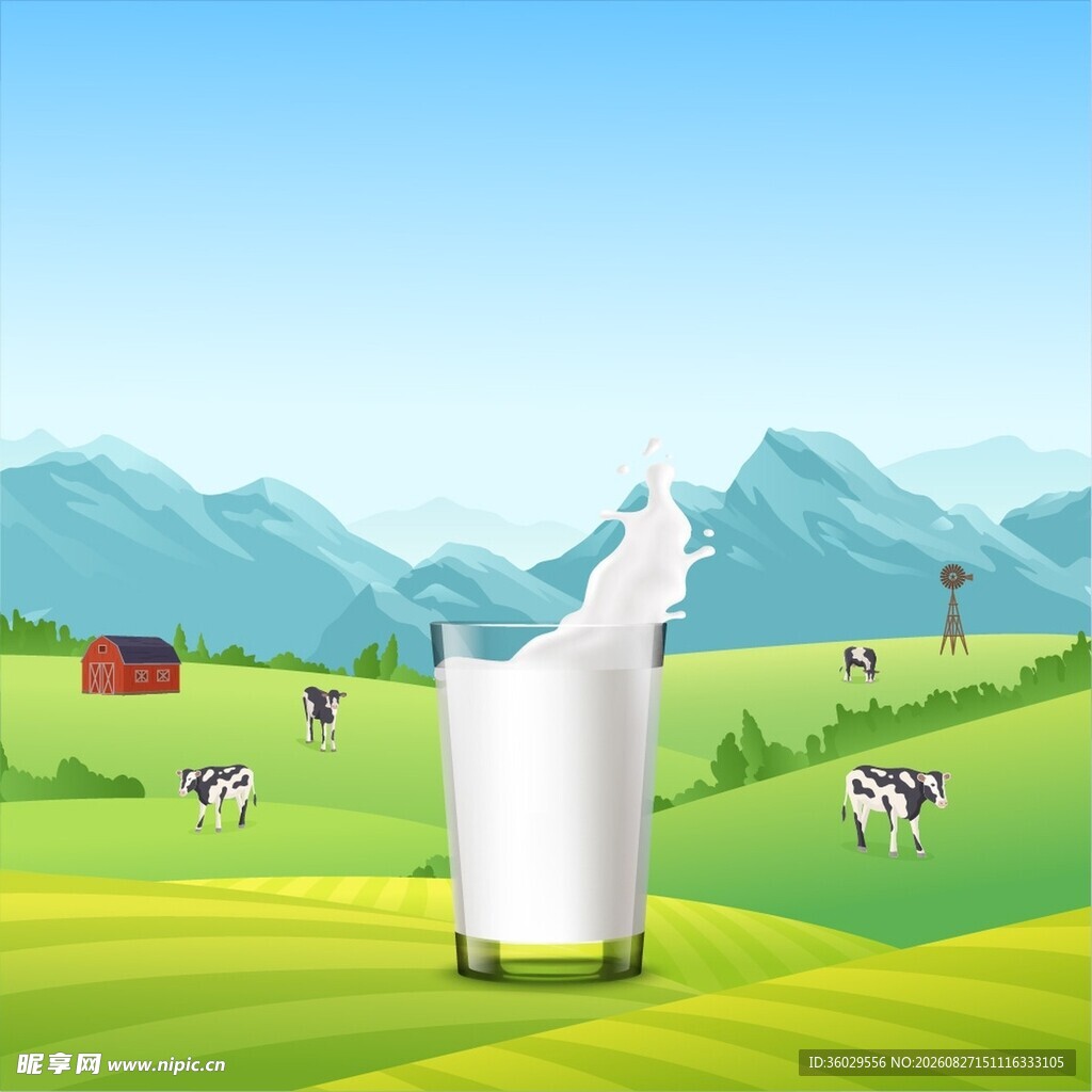 牧场牛奶背景
