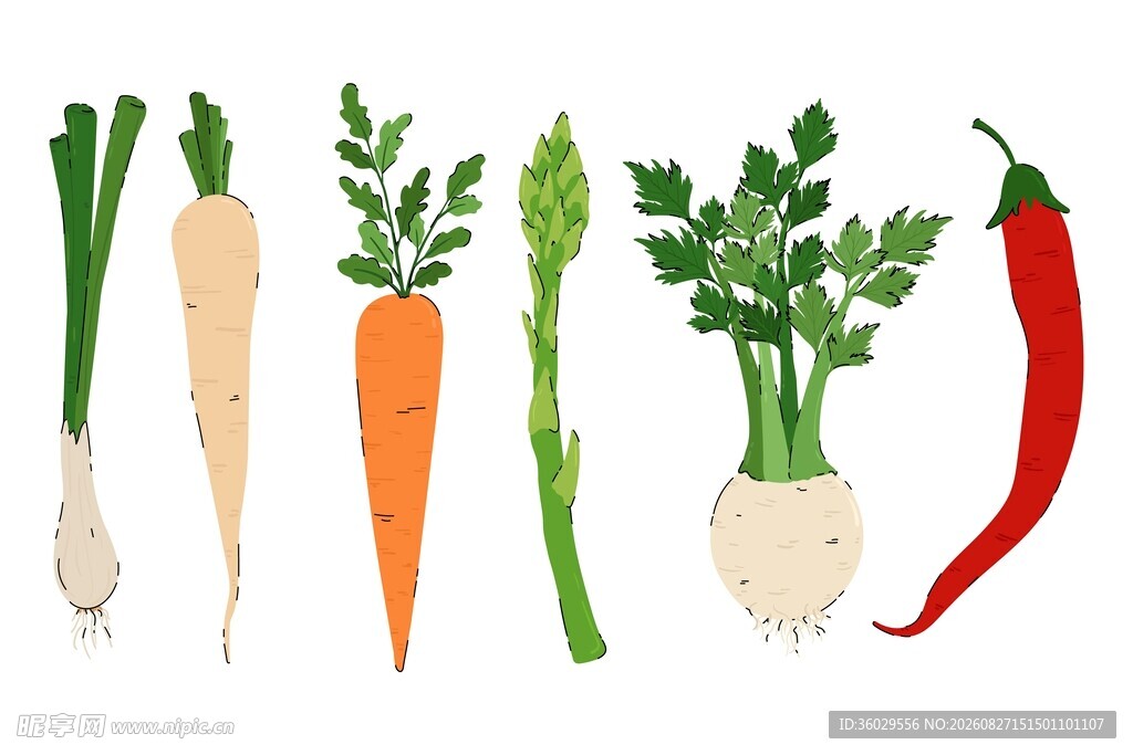手绘蔬菜素材
