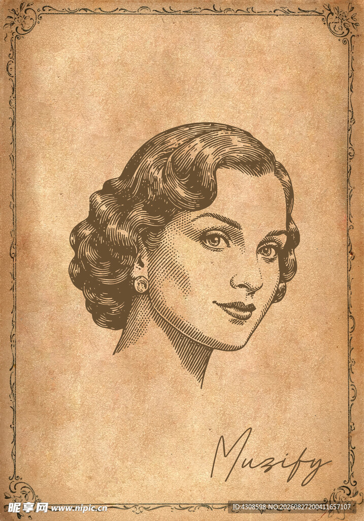 女士素描画