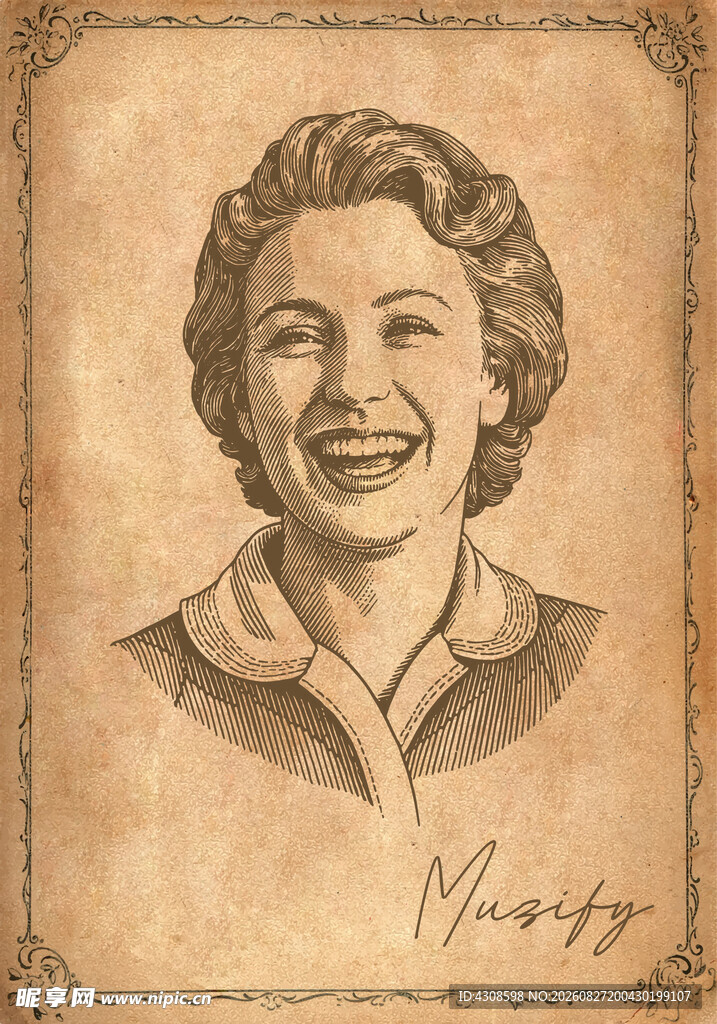 女士素描画
