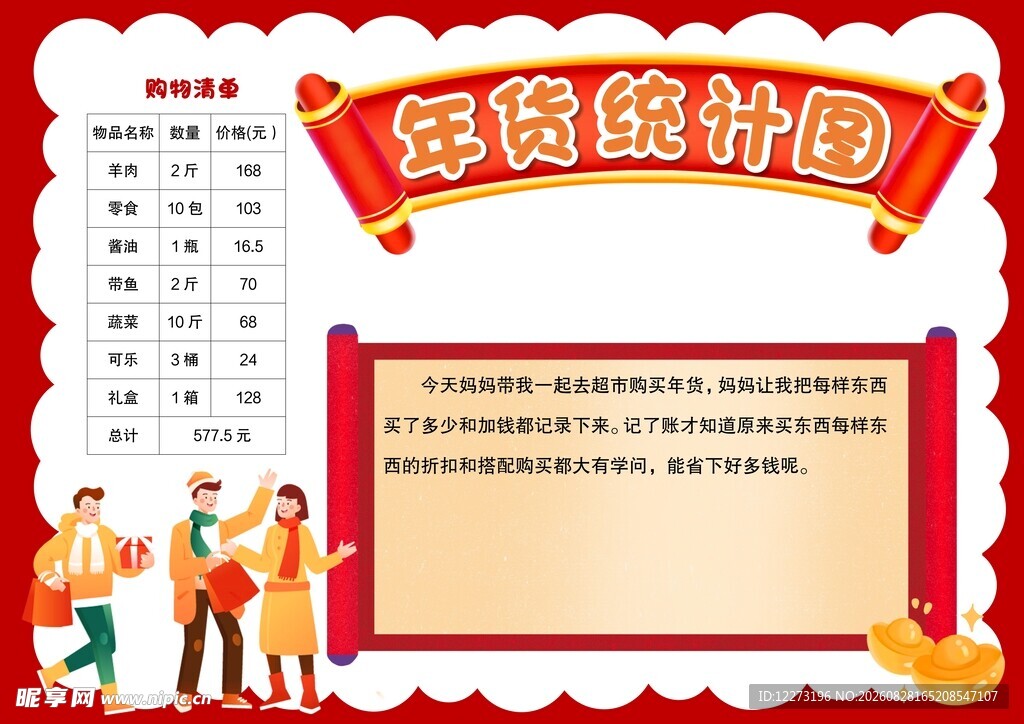 年终统计图模板展示