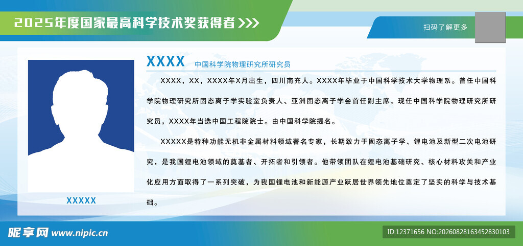 科学技术获得者展板