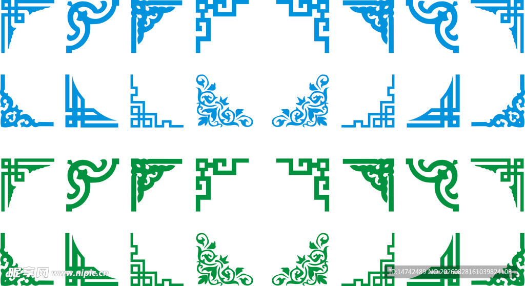 中式边框角花