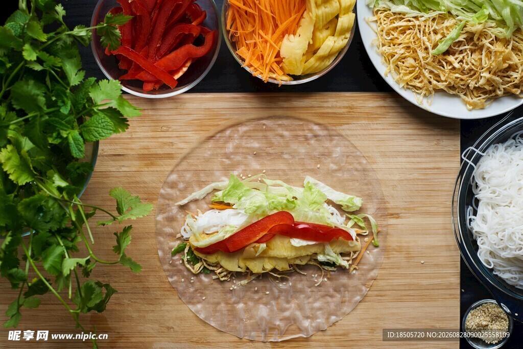 美味墨西哥卷饼制作食材