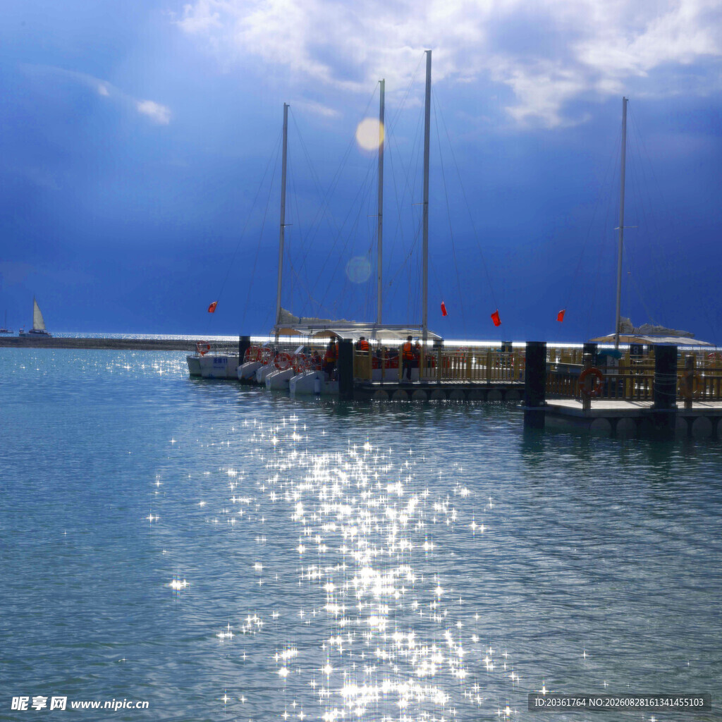 海港码头的阳光海景