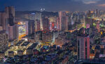 城市夜景俯瞰 灯火璀璨