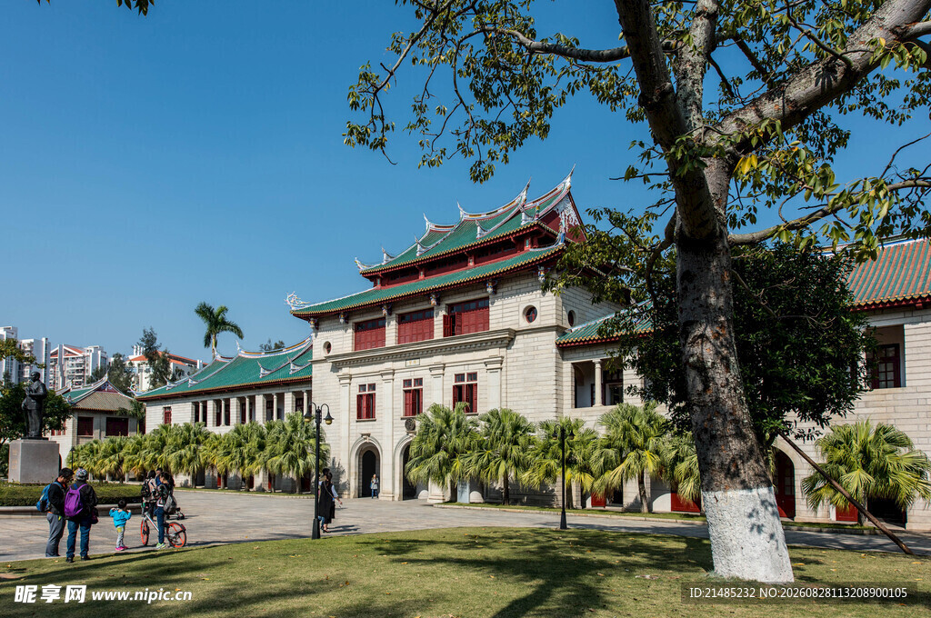 中式古建筑庭院风景