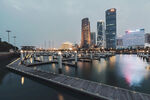 海滨城市码头夜景风光