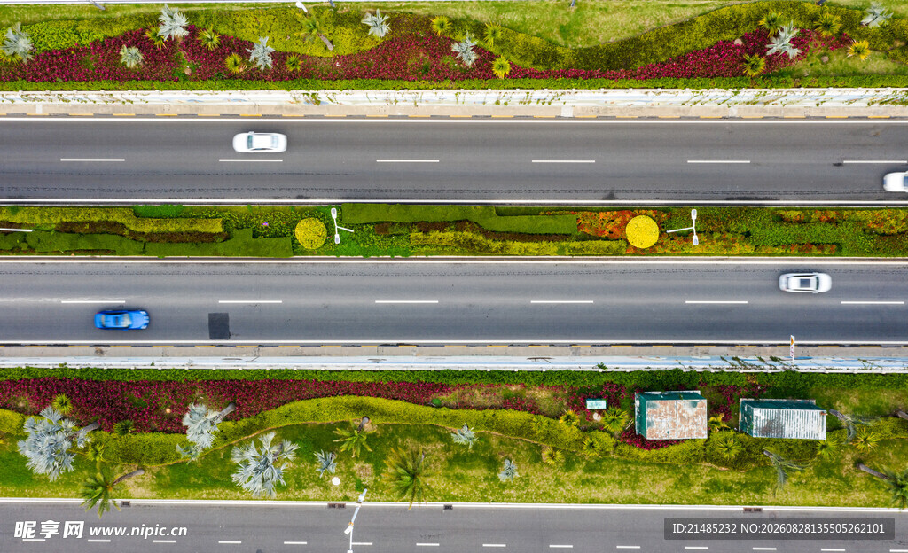 城市道路景观绿化带