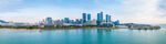 城市滨水风光全景图